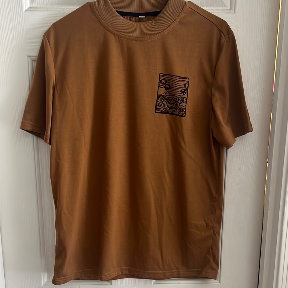 Men's Brown Graphic T-Shirt